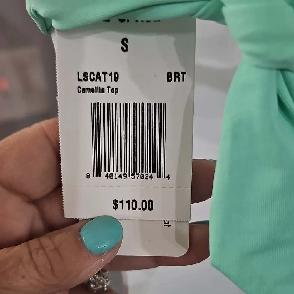 L*Space Mint Green Bikini Set Size Small Underwire Top High Cut Bottom NWT